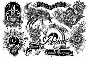 christian stensil tattoo idea
