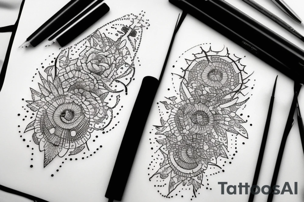 christian stensil tattoo idea