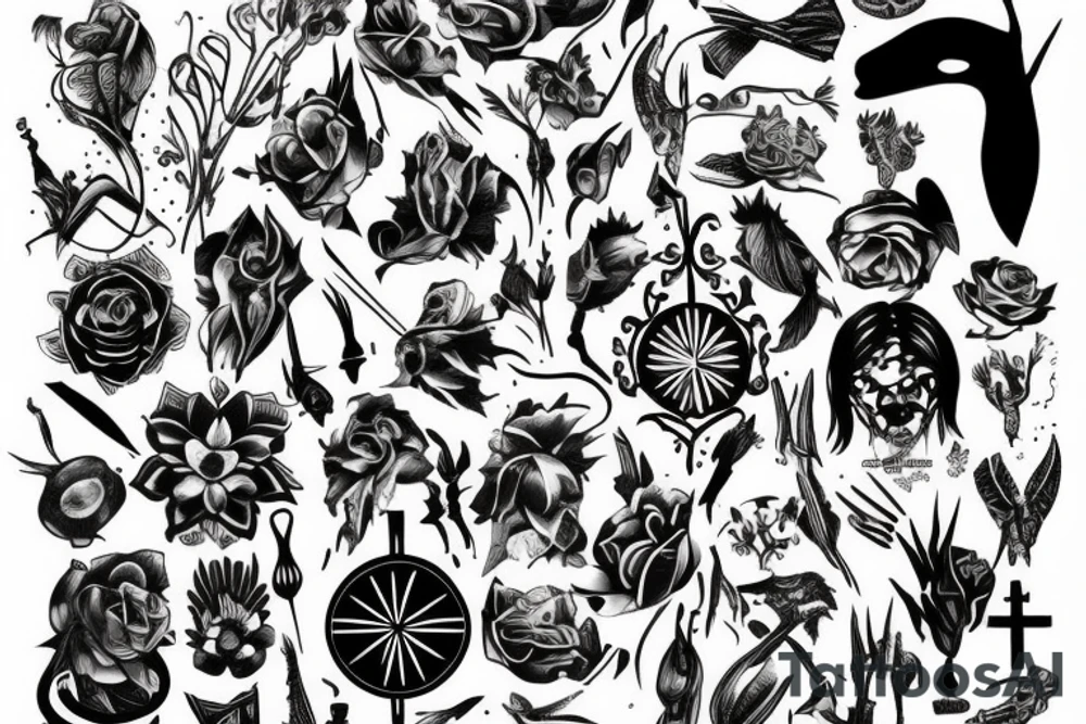 christian stensil tattoo idea