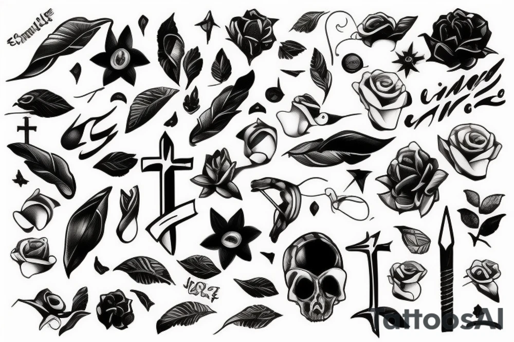 christian stensil tattoo idea