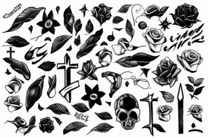 christian stensil tattoo idea