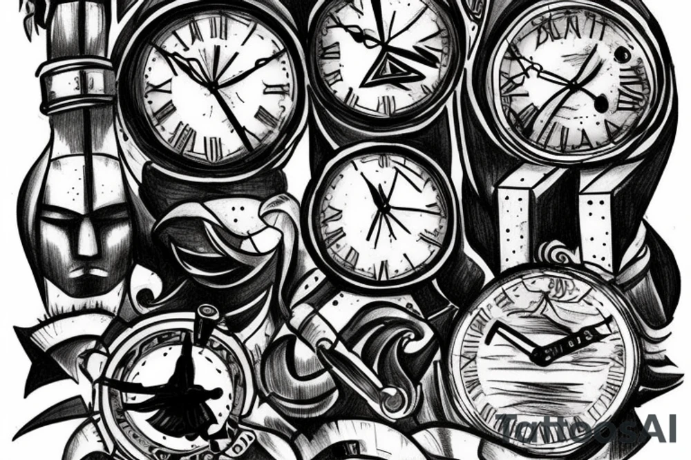 Spartan with a Roman clock tattoo idea