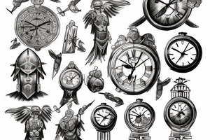 Spartan with a Roman clock tattoo idea