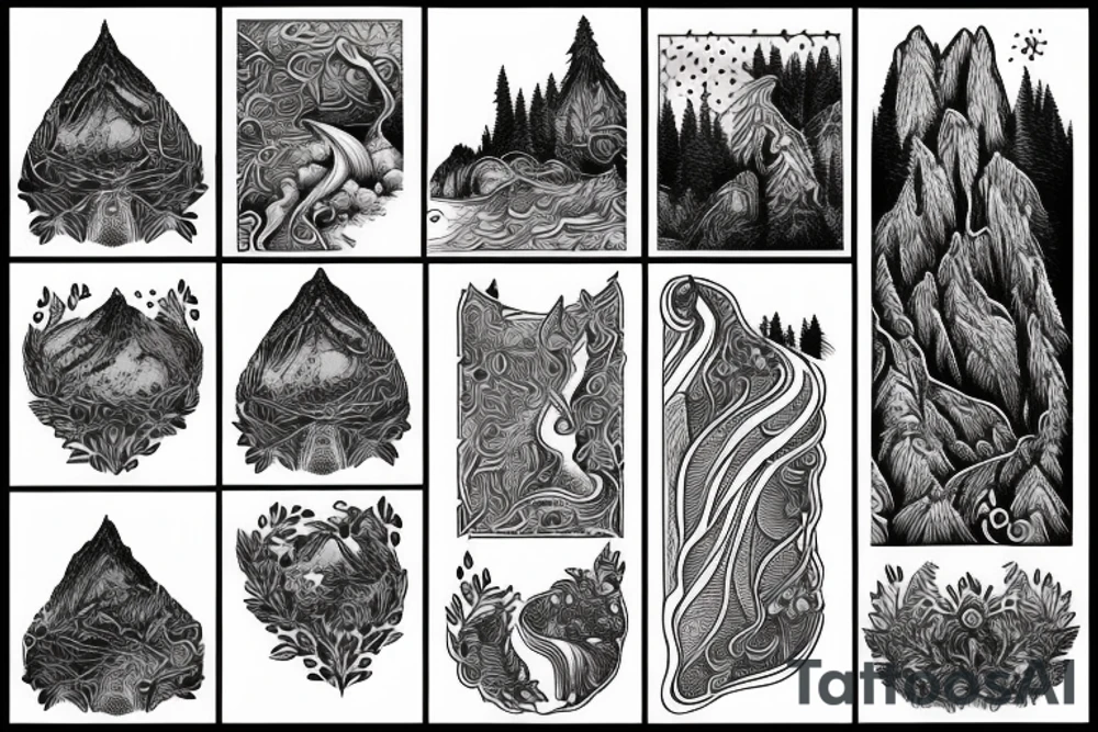 Waterfall tattoo idea