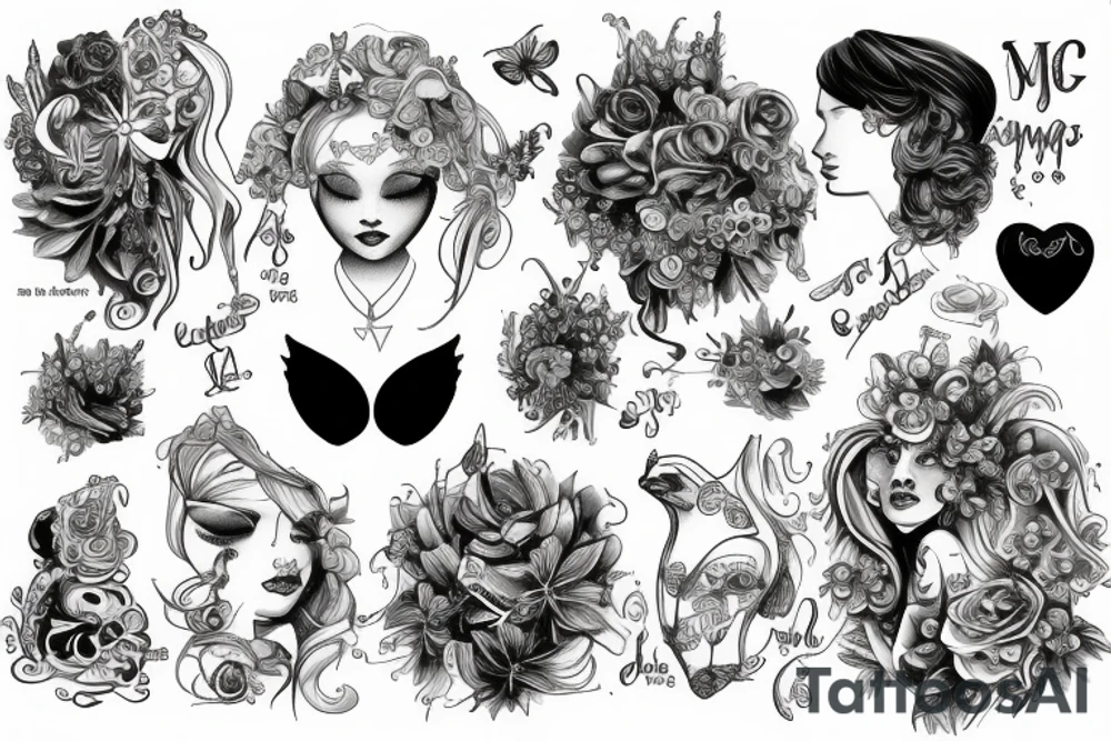 Virgo L M tattoo idea