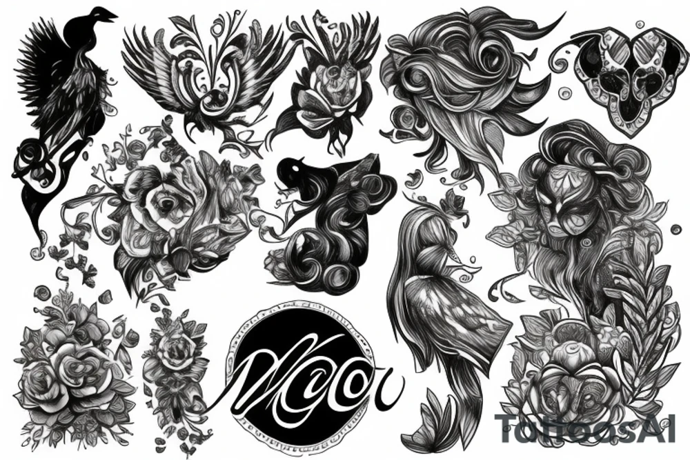 Virgo L M tattoo idea
