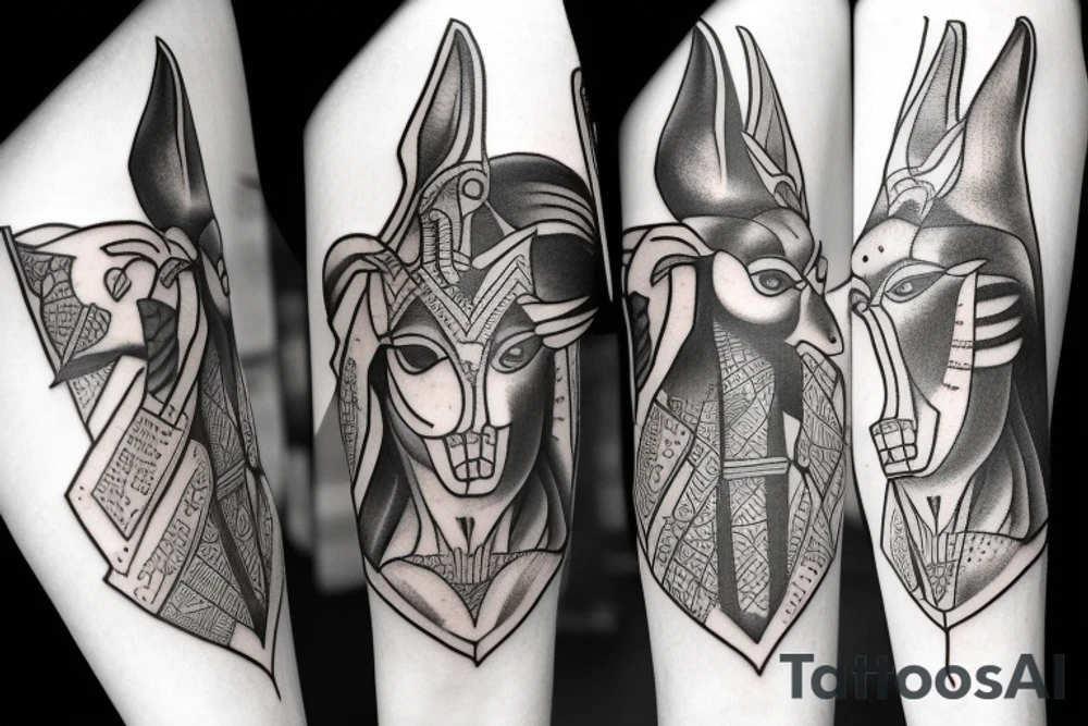 Anubis forearm tattoo idea