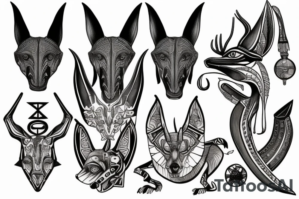 Anubis forearm tattoo idea