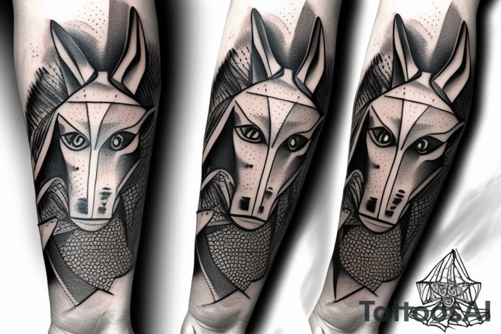 Anubis forearm tattoo idea