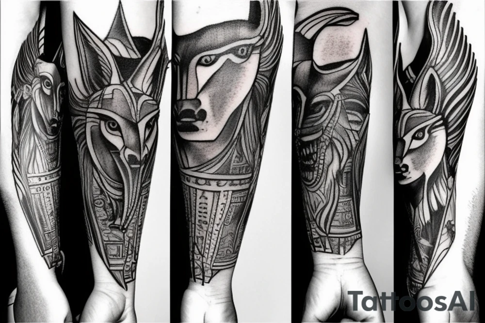 Anubis forearm tattoo idea
