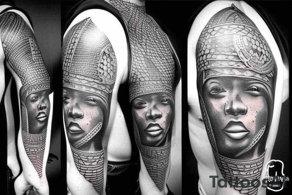 African warrior tattoo idea