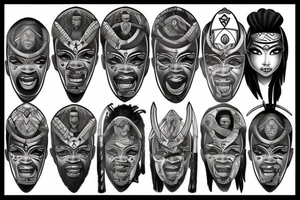 African warrior tattoo idea