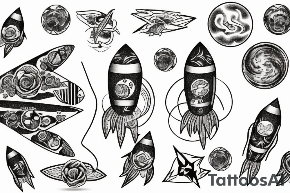 rocket tattoo idea