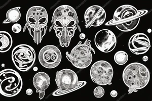 solar system tattoo idea