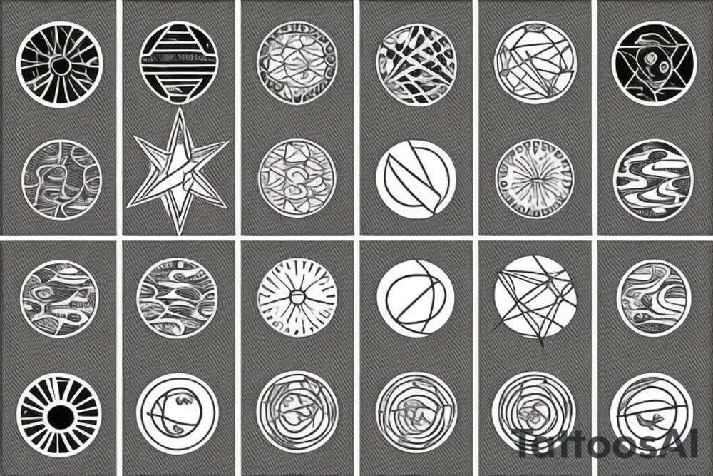 solar system with orbits tattoo idea