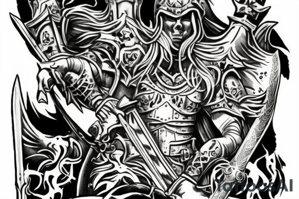 Warrior crusader tattoo idea