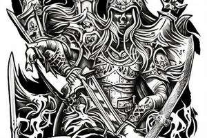 Warrior crusader tattoo idea