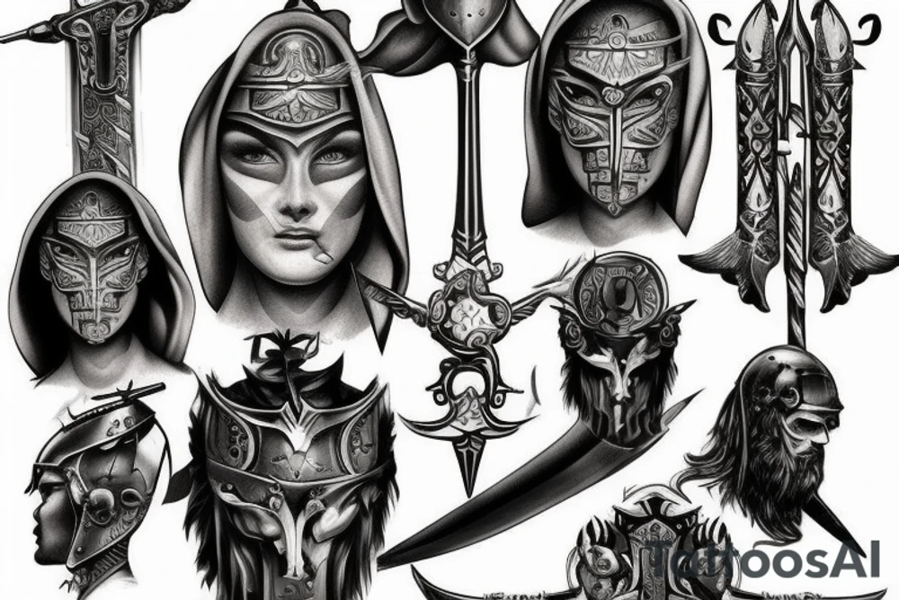 Warrior crusader tattoo idea
