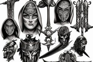 Warrior crusader tattoo idea