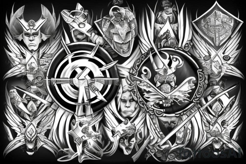 Warrior crusader tattoo idea