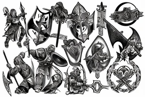 Warrior crusader tattoo idea