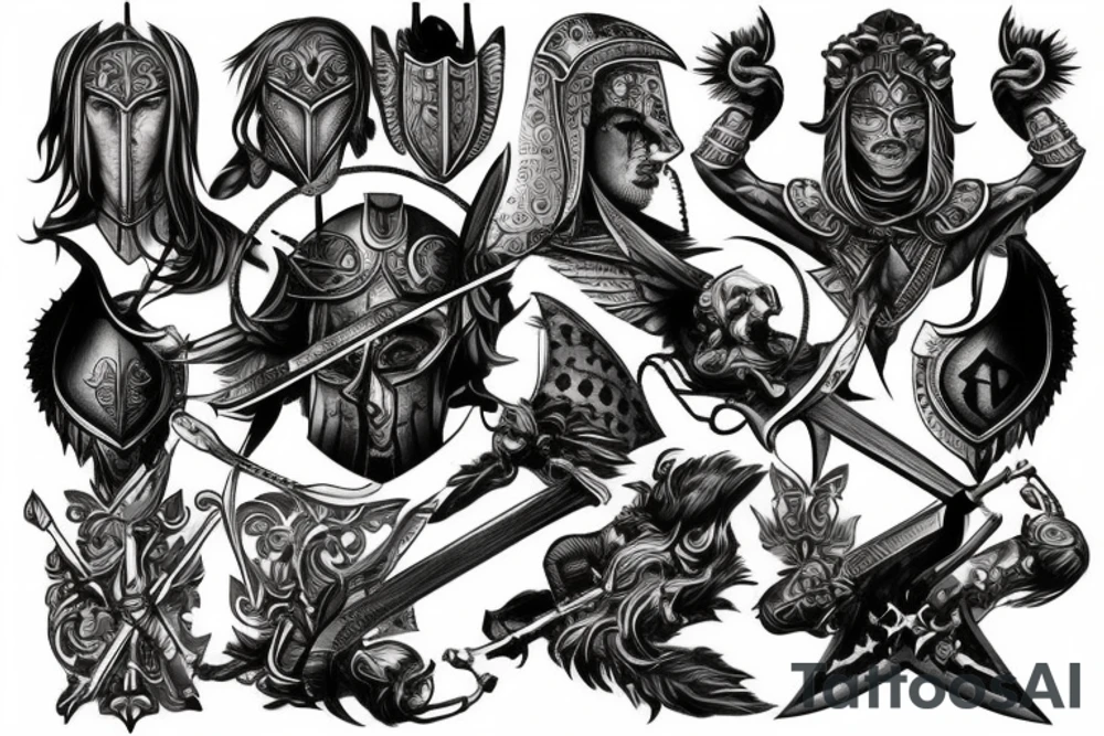 Warrior crusader tattoo idea