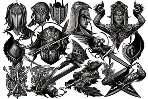 Warrior crusader tattoo idea