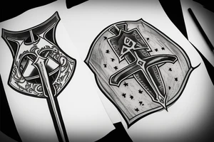 Crusader with shield tattoo idea