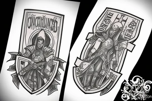 Crusader with shield tattoo idea