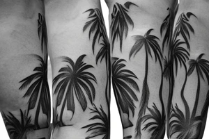 Palm with the Longitude and latitude of Palma de Mallorca: 39° 34' 0.12 N 2° 38' 58.92 E tattoo idea