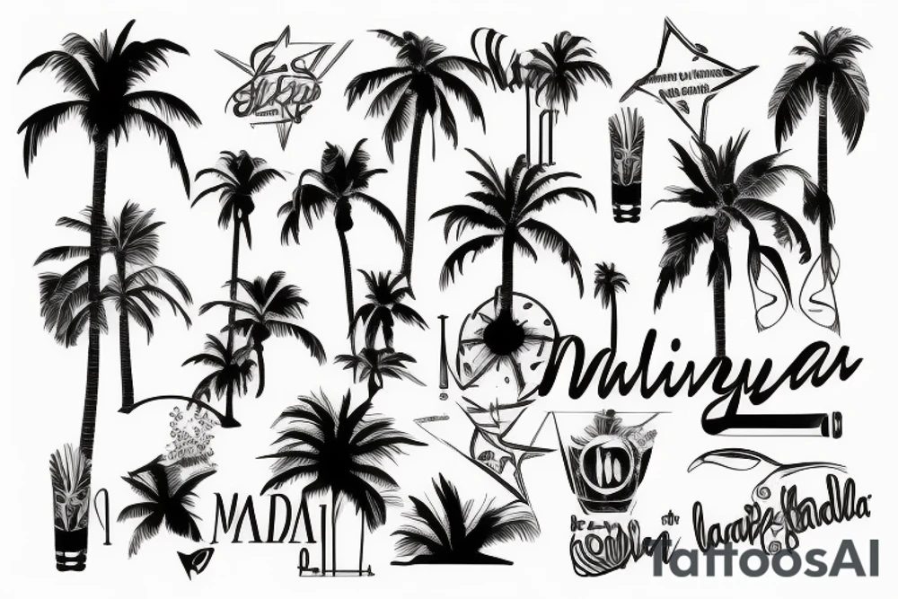 Palm mallorca party Mai 2023 tattoo idea