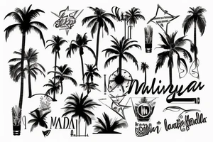 Palm mallorca party Mai 2023 tattoo idea
