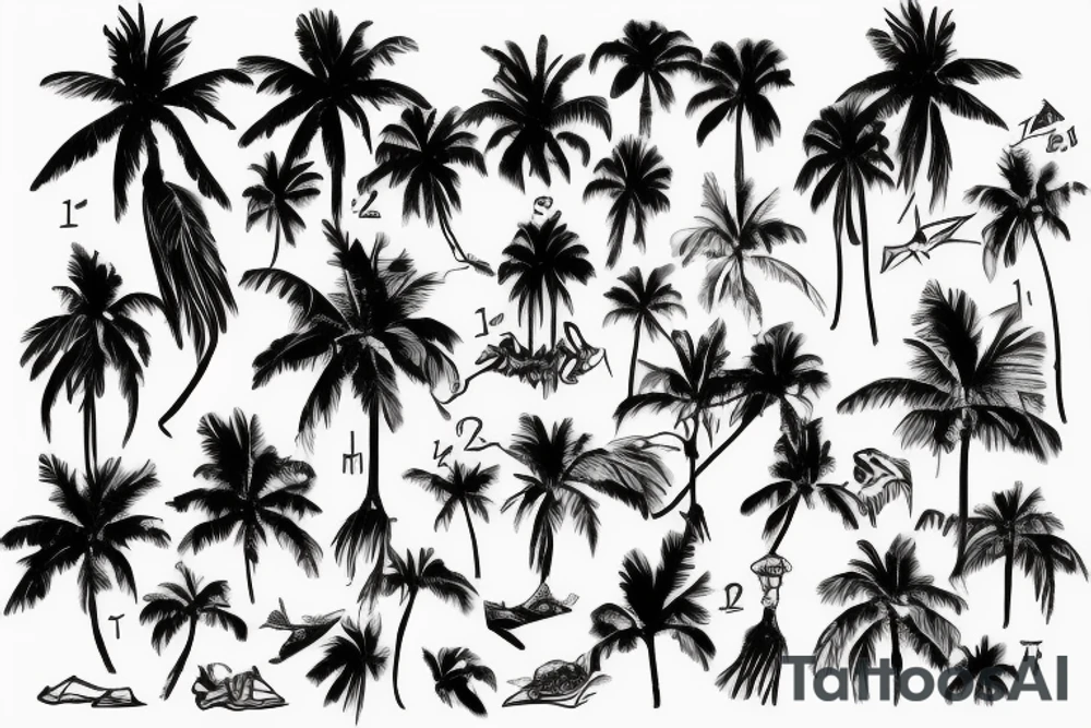 Palm party May 2023 tattoo idea