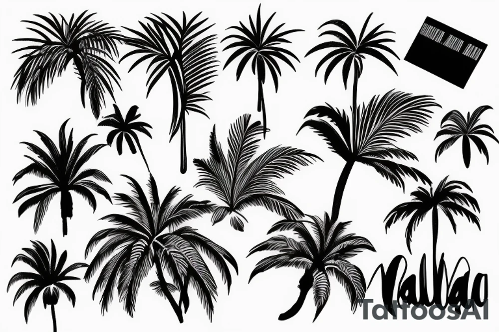 Mallorca island Palm fun tattoo idea