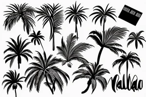 Mallorca island Palm fun tattoo idea