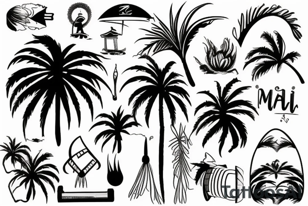 Mallorca island Palm fun tattoo idea