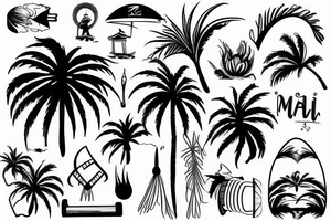 Mallorca island Palm fun tattoo idea