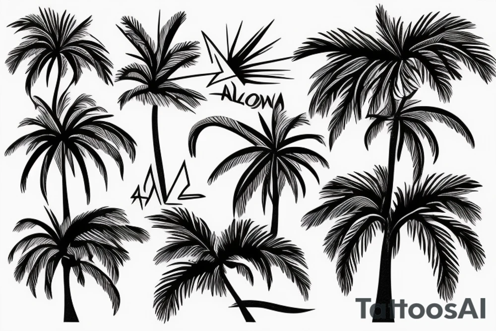 Mallorca island Palm fun tattoo idea