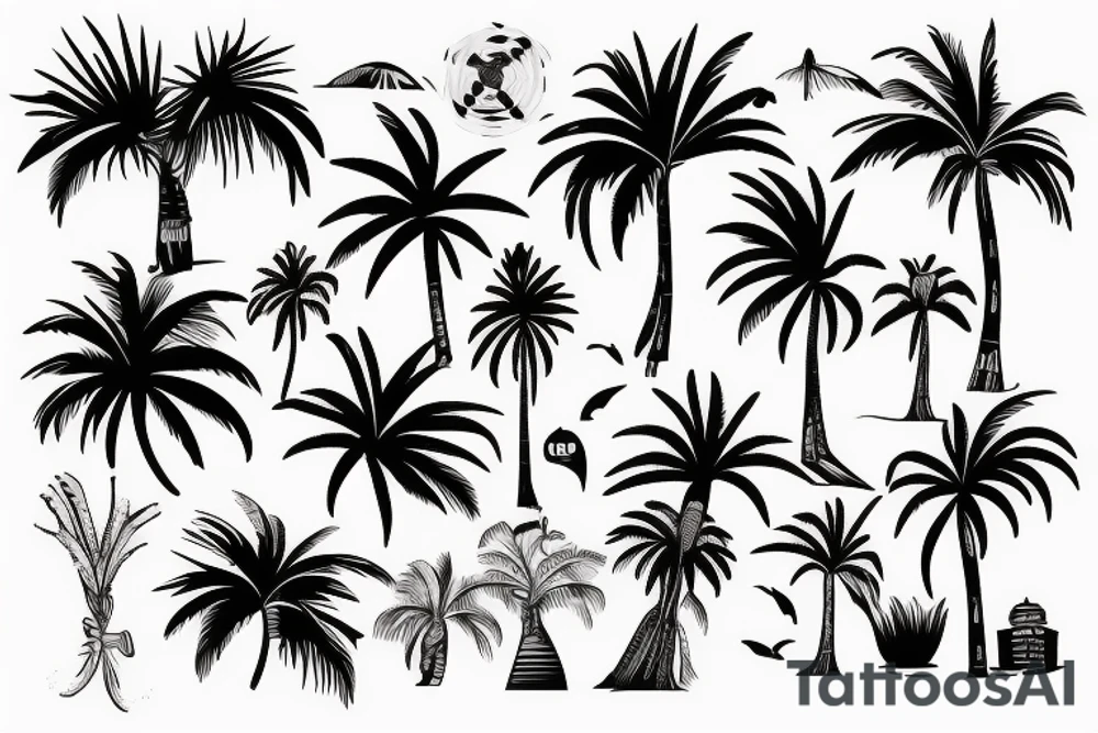 Mallorca island Palm fun tattoo idea