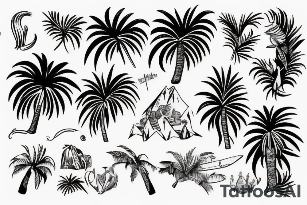Mallorca island Palm fun tattoo idea