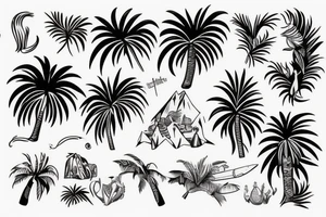 Mallorca island Palm fun tattoo idea