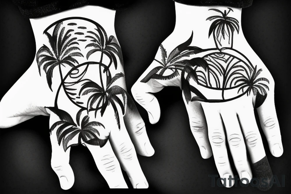 Mallorca island, Palm tattoo idea