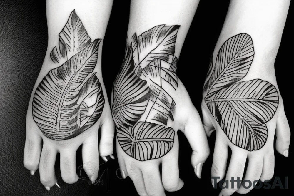 Palm Party Vacation tattoo idea
