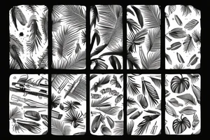 Palm Party Vacation tattoo idea