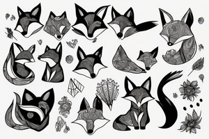 Fox orange tattoo idea