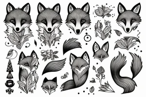 Fox orange tattoo idea