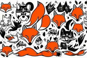 Fox orange tattoo idea
