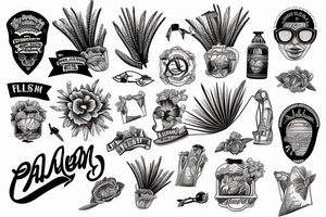 palm beach vacation tattoo idea