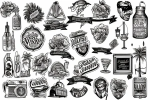 palm beach vacation tattoo idea