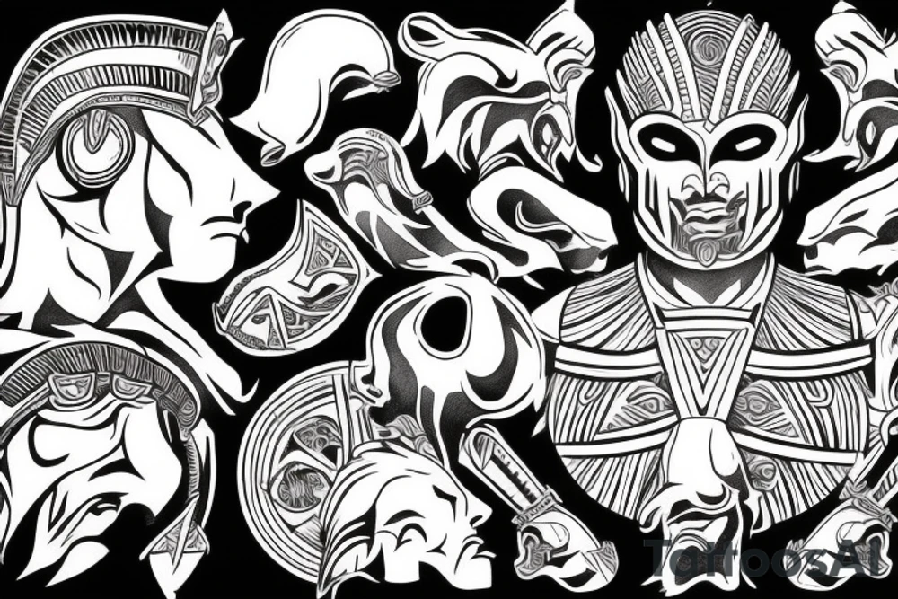 Spartan head Leonid Rome Greece khal drogo tattoo idea